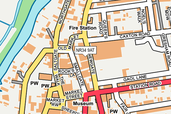 NR34 9AT map - OS OpenMap – Local (Ordnance Survey)