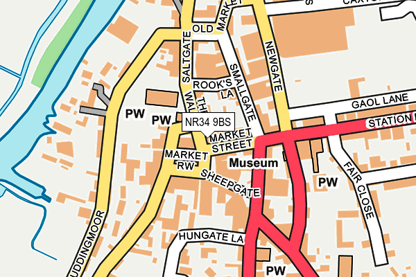 NR34 9BS map - OS OpenMap – Local (Ordnance Survey)