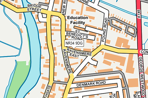 NR34 9DG map - OS OpenMap – Local (Ordnance Survey)