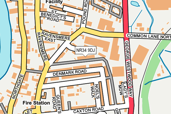 NR34 9DJ map - OS OpenMap – Local (Ordnance Survey)