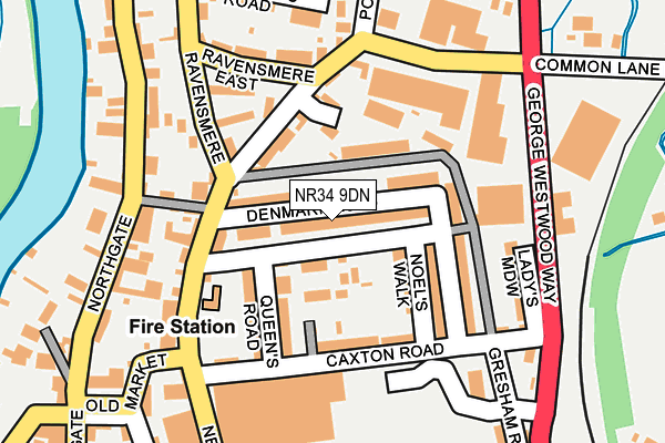NR34 9DN map - OS OpenMap – Local (Ordnance Survey)