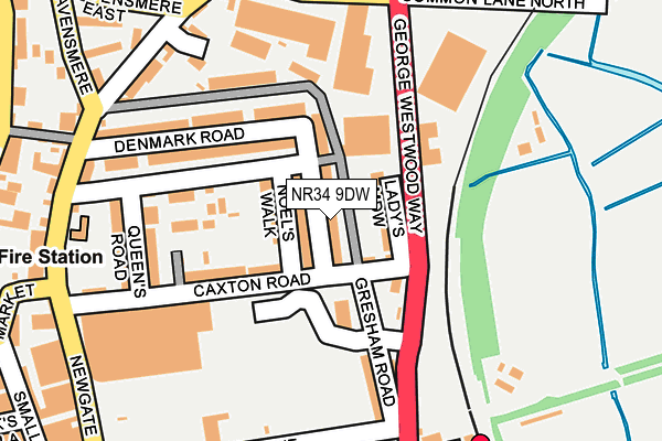 NR34 9DW map - OS OpenMap – Local (Ordnance Survey)