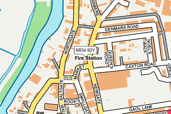 NR34 9DY map - OS OpenMap – Local (Ordnance Survey)