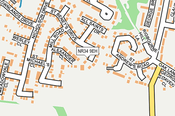 NR34 9EH map - OS OpenMap – Local (Ordnance Survey)