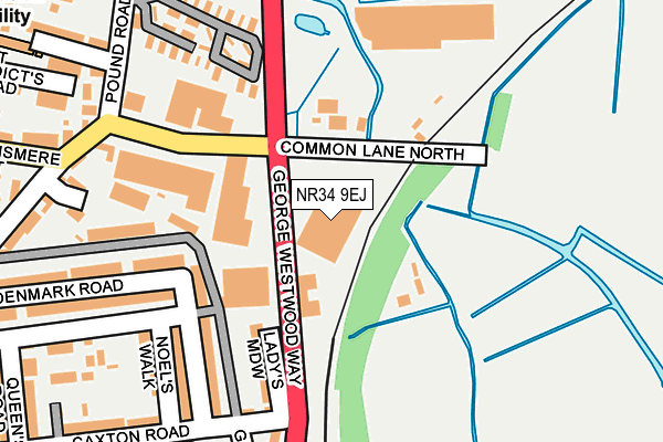 NR34 9EJ map - OS OpenMap – Local (Ordnance Survey)