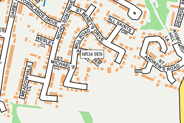 NR34 9EN map - OS OpenMap – Local (Ordnance Survey)