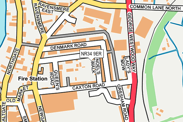 NR34 9ER map - OS OpenMap – Local (Ordnance Survey)