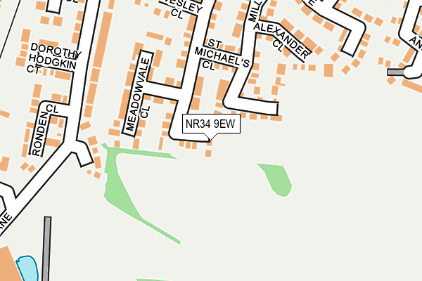 NR34 9EW map - OS OpenMap – Local (Ordnance Survey)
