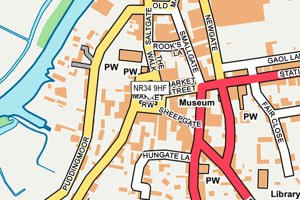 NR34 9HF map - OS OpenMap – Local (Ordnance Survey)