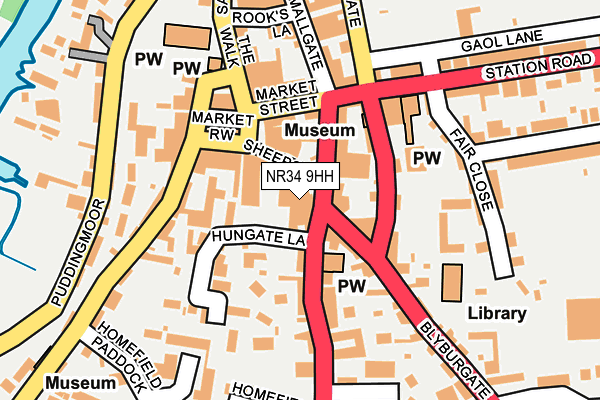 NR34 9HH map - OS OpenMap – Local (Ordnance Survey)