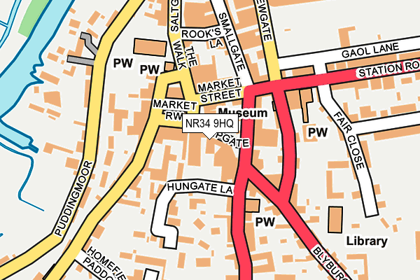 NR34 9HQ map - OS OpenMap – Local (Ordnance Survey)