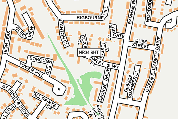 NR34 9HT map - OS OpenMap – Local (Ordnance Survey)