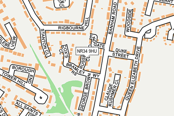 NR34 9HU map - OS OpenMap – Local (Ordnance Survey)