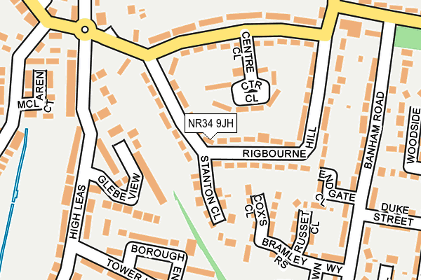 NR34 9JH map - OS OpenMap – Local (Ordnance Survey)