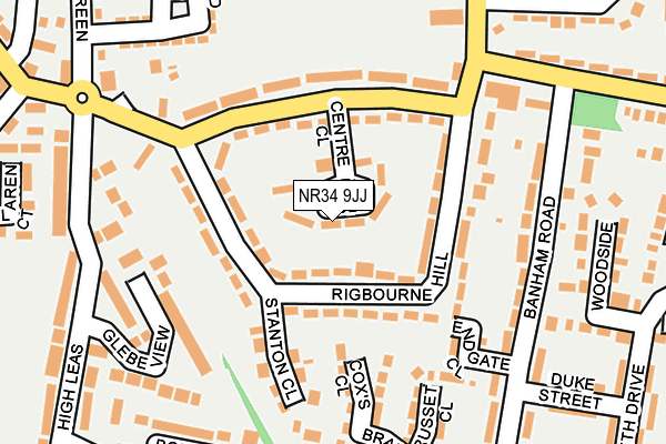 NR34 9JJ map - OS OpenMap – Local (Ordnance Survey)
