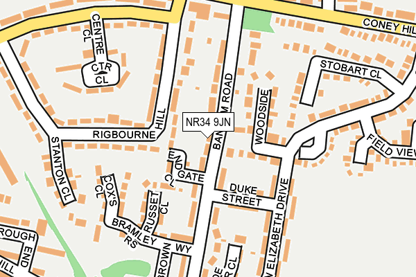 NR34 9JN map - OS OpenMap – Local (Ordnance Survey)