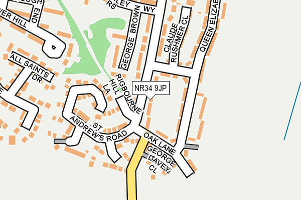 NR34 9JP map - OS OpenMap – Local (Ordnance Survey)