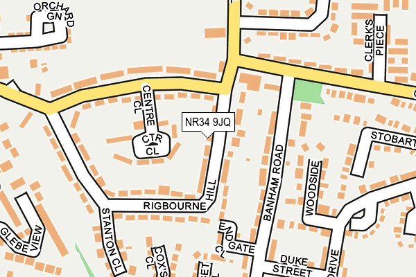 NR34 9JQ map - OS OpenMap – Local (Ordnance Survey)