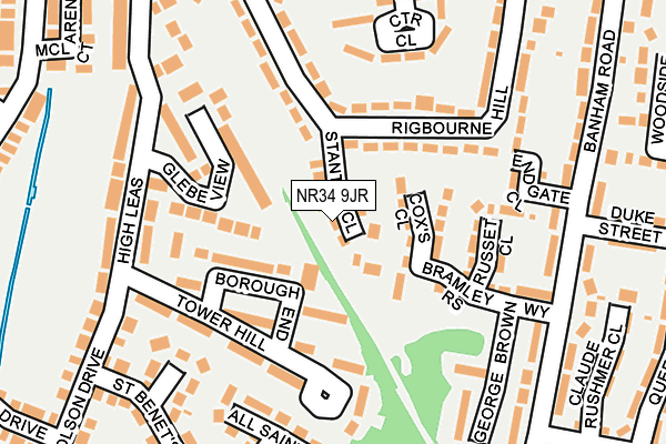 NR34 9JR map - OS OpenMap – Local (Ordnance Survey)
