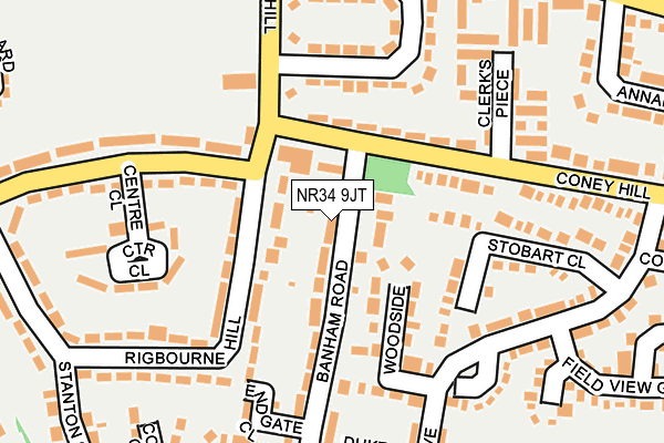 NR34 9JT map - OS OpenMap – Local (Ordnance Survey)