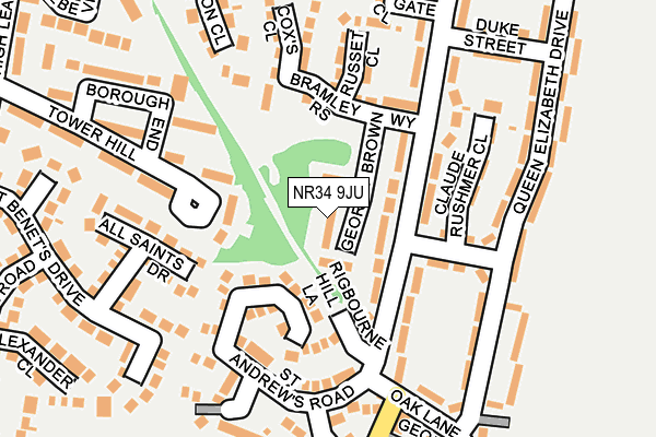 NR34 9JU map - OS OpenMap – Local (Ordnance Survey)