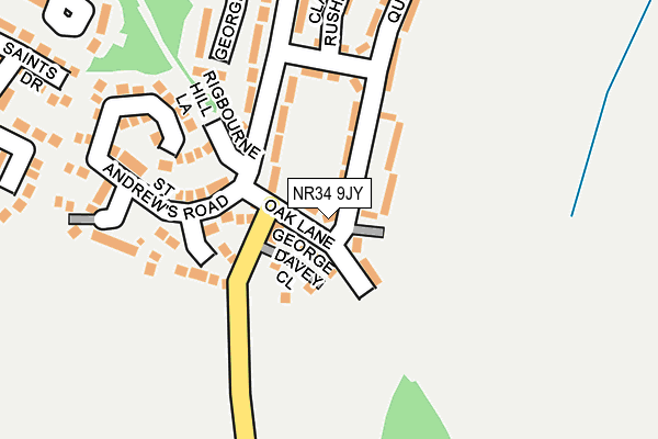 NR34 9JY map - OS OpenMap – Local (Ordnance Survey)