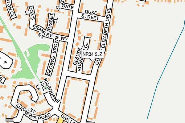 NR34 9JZ map - OS OpenMap – Local (Ordnance Survey)