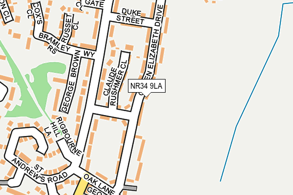 NR34 9LA map - OS OpenMap – Local (Ordnance Survey)