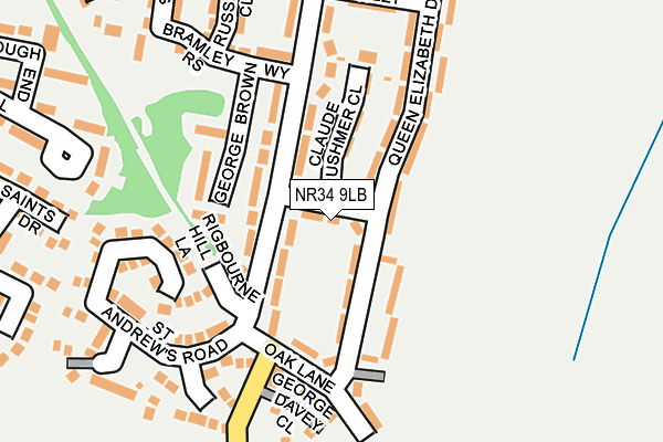 NR34 9LB map - OS OpenMap – Local (Ordnance Survey)