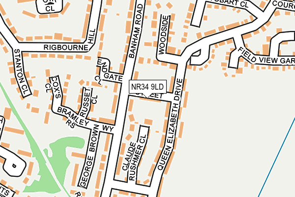 NR34 9LD map - OS OpenMap – Local (Ordnance Survey)