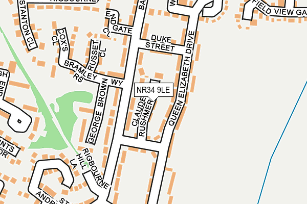 NR34 9LE map - OS OpenMap – Local (Ordnance Survey)