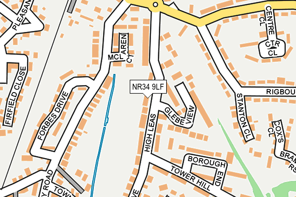 NR34 9LF map - OS OpenMap – Local (Ordnance Survey)