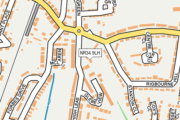 NR34 9LH map - OS OpenMap – Local (Ordnance Survey)