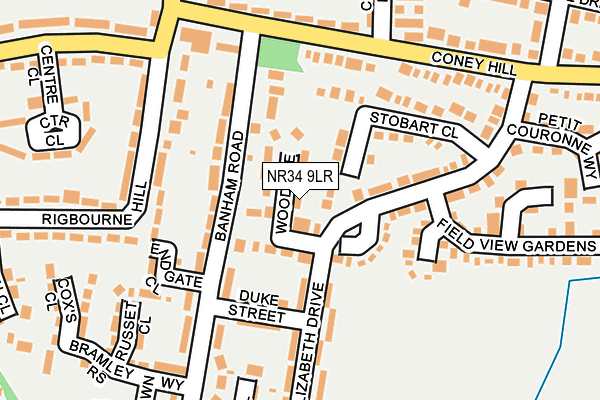 NR34 9LR map - OS OpenMap – Local (Ordnance Survey)