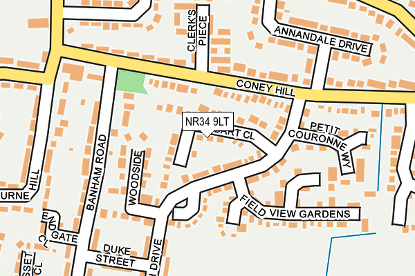 NR34 9LT map - OS OpenMap – Local (Ordnance Survey)
