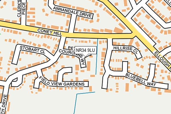 NR34 9LU map - OS OpenMap – Local (Ordnance Survey)