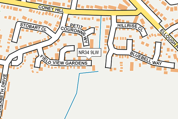 NR34 9LW map - OS OpenMap – Local (Ordnance Survey)
