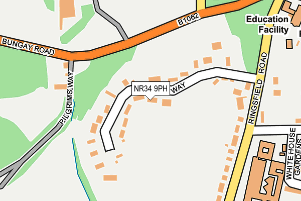 NR34 9PH map - OS OpenMap – Local (Ordnance Survey)