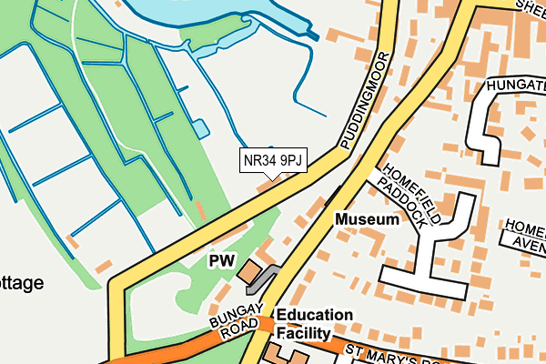 NR34 9PJ map - OS OpenMap – Local (Ordnance Survey)