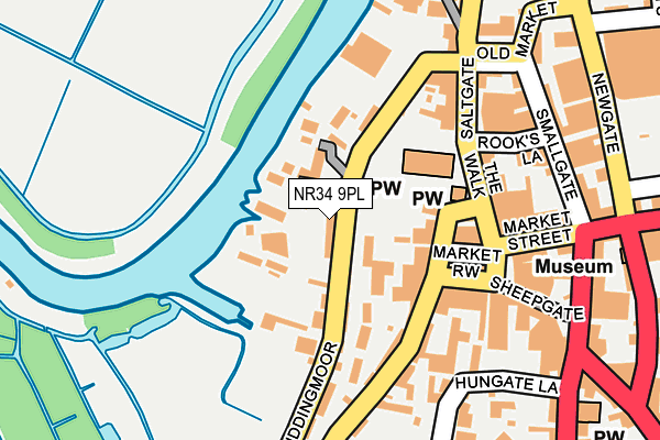 NR34 9PL map - OS OpenMap – Local (Ordnance Survey)