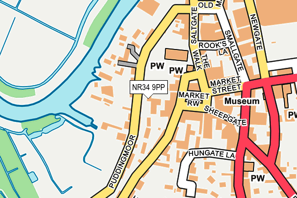 NR34 9PP map - OS OpenMap – Local (Ordnance Survey)