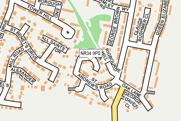 NR34 9PS map - OS OpenMap – Local (Ordnance Survey)