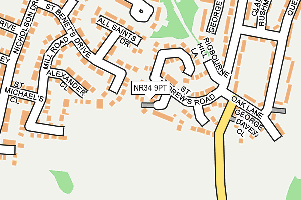 NR34 9PT map - OS OpenMap – Local (Ordnance Survey)