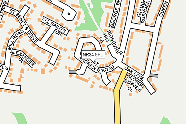 NR34 9PU map - OS OpenMap – Local (Ordnance Survey)