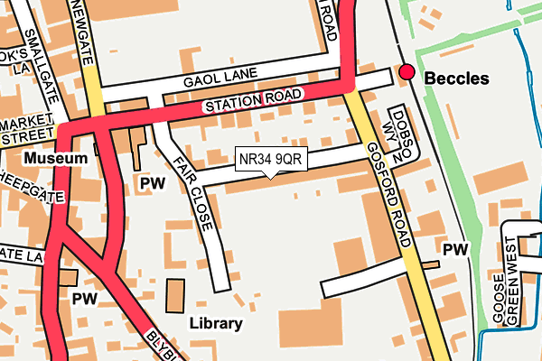 Map of BECCLES ZERO PLASTIC CIC at local scale