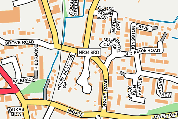 NR34 9RD map - OS OpenMap – Local (Ordnance Survey)