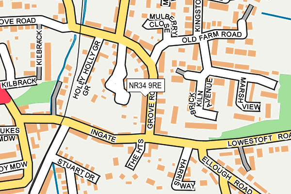 NR34 9RE map - OS OpenMap – Local (Ordnance Survey)