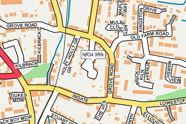 NR34 9RN map - OS OpenMap – Local (Ordnance Survey)