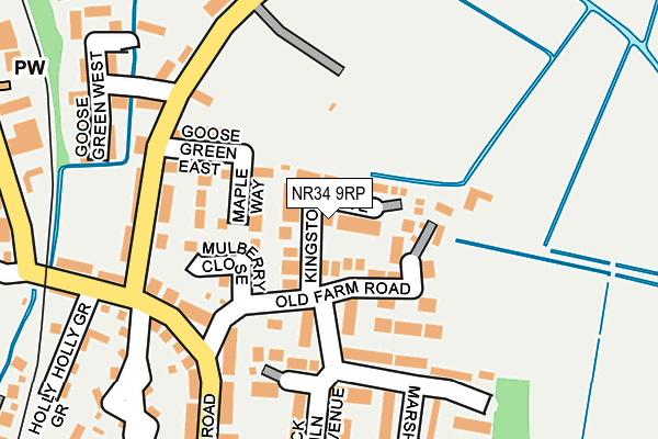 NR34 9RP map - OS OpenMap – Local (Ordnance Survey)