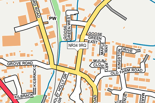 NR34 9RQ map - OS OpenMap – Local (Ordnance Survey)